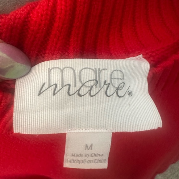 Chic Red and Brown Long Sleeve Dress - Picture 3 of 3